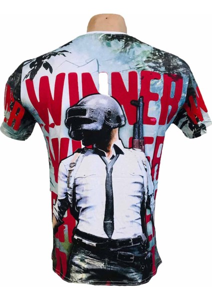 Pubg Palyer Dijital Baskı Gamer Tshirt