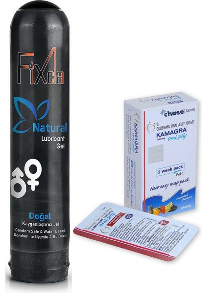 125 ml Natural Jel + Orjinal Ortadan Kırılan Meyve Aromalı Jel 7'li Paket
