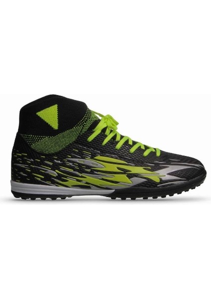 M.p Unisex Bağcıklı Siyah-Sarı Halı Saha Futbol Ayakkabısı 241-1700GR