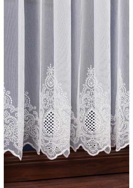 Luka Ekru-Siyah Düz Tül Perde Ütü Istemez (1/2,5 Normal Pile) indirimleri