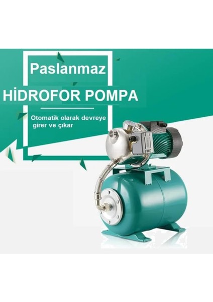 Paslanmaz 1.1 Hp Otomatik Paket Hidrofor Pompa  (4 Kat 8 Daire)