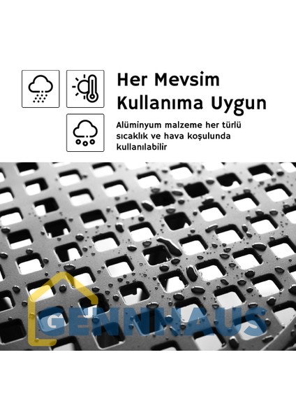 Aluminyum Döküm Bahçe Balkon Masa Sandalye Takımı 3 Parça 2 Sandalye + 1 Masa GZD02 Set fırsatları