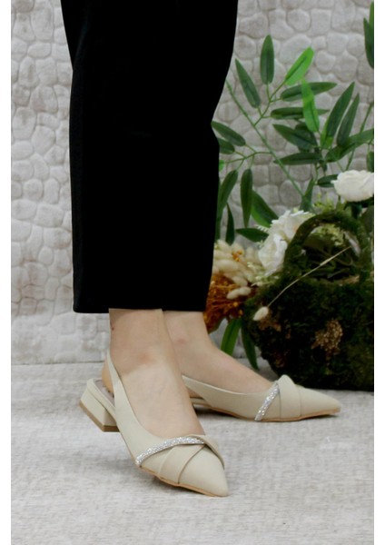 01-901 Saten Fashion Arkası Açık Taşlı Kadın Babet indirimleri