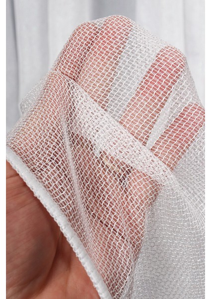 Smooty Örgü Ekru Düz Tül Perde Ütü Istemez (1/3 Sık Pile) fırsatları