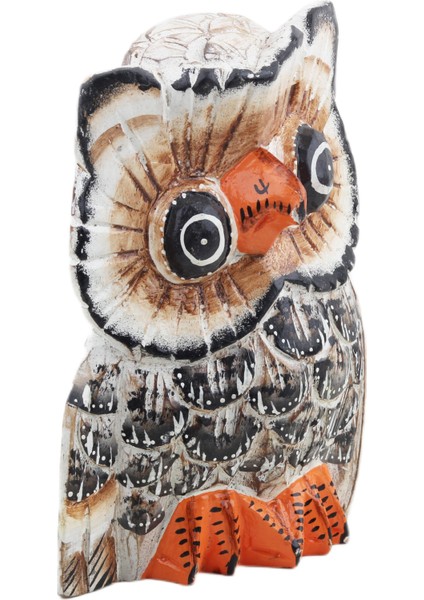 Doğal El Yapımı Motiflerle Süslü Dekoratif Hediyelik Şans Getiren Baykuş Biblo Figür Obje 20 Cm. fiyatları