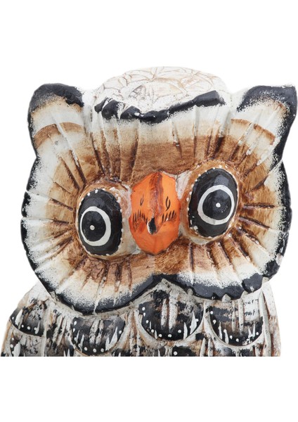 Doğal El Yapımı Motiflerle Süslü Dekoratif Hediyelik Şans Getiren Baykuş Biblo Figür Obje 20 Cm. fırsatları