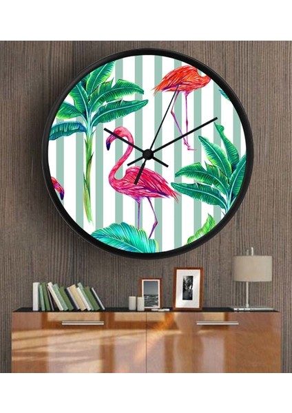 Dekoratif 3D Baskı Yuvarlak Duvar Saati-4
