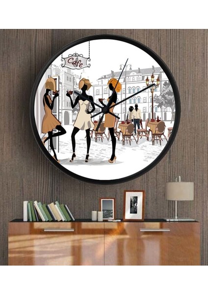 Dekoratif 3D Baskı Yuvarlak Duvar Saati-8
