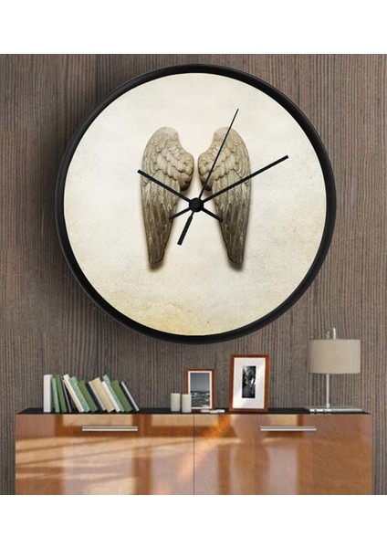 Dekoratif 3D Baskı Yuvarlak Duvar Saati-9