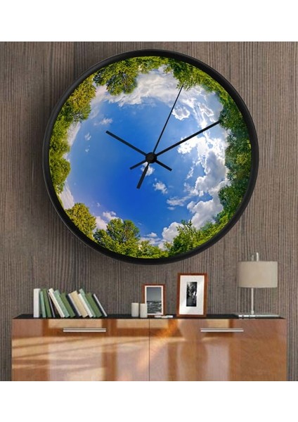 Dekoratif 3D Baskı Yuvarlak Duvar Saati-11