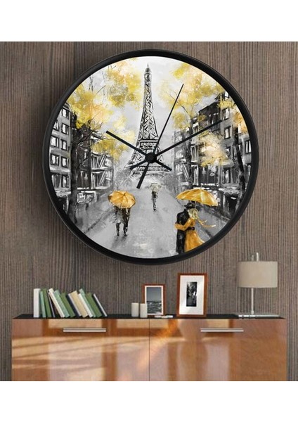 Dekoratif 3D Baskı Yuvarlak Duvar Saati-31