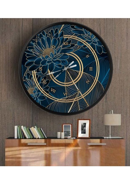 Dekoratif 3D Baskı Yuvarlak Duvar Saati-73