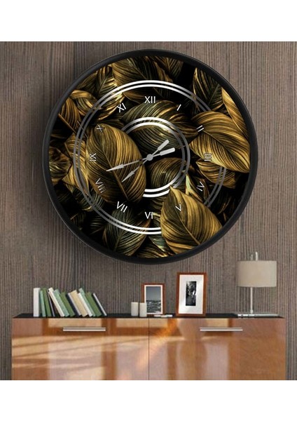 Dekoratif 3D Baskı Yuvarlak Duvar Saati-89