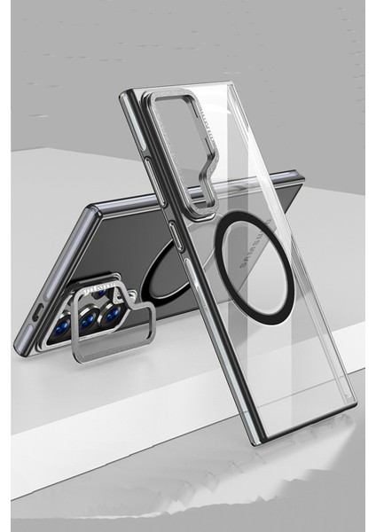 Samsung Galaxy S24 Ultra Crystal Magsafe Kapak - Siyah 109008