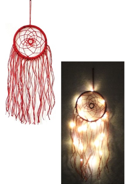 LED Işıklı Halat 16X50CM Düş Kapanı Rüya Yakalayan Rüya Avcısı Dreamcatcher Huzur Mutluluk Halkası