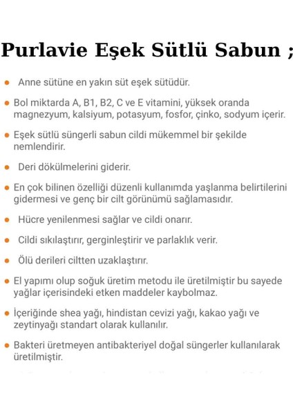 Eşek Sütlü Doğal Süngerli Sabun