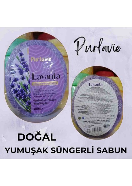 Lavanta Özlü Doğal Süngerli Sabun