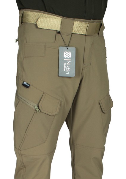 Tactical Taktik Pantolon Outdoor  Cep Esnek ve Hafif Malzeme Likrali (Mevsimlik)-Bej