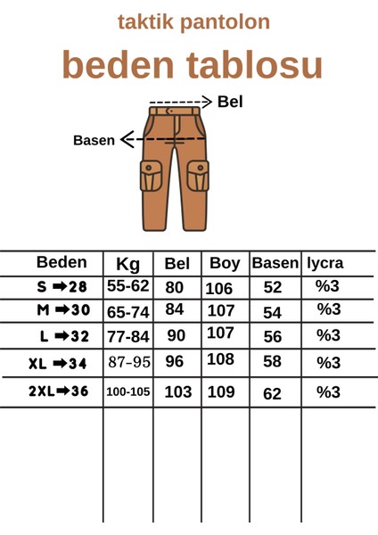 Tactical Taktik Pantolon Outdoor Cep Esnek ve Hafif Malzeme Likrali (Mevsimlik)-hakiyeşil