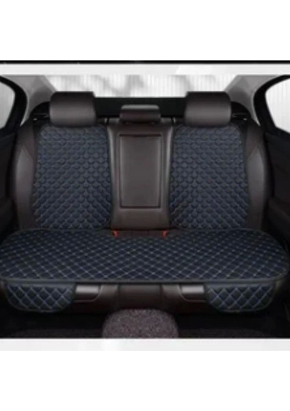 Araba Koltuk Deri Minderi 7 Parça Ön ve Arka Oturak Sırt Dayama Minder Siyah Mavi fiyatları