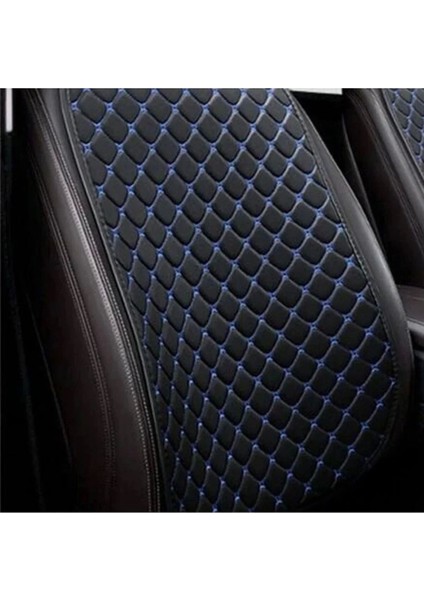 Araba Koltuk Deri Minderi 7 Parça Ön ve Arka Oturak Sırt Dayama Minder Siyah Mavi fırsatları