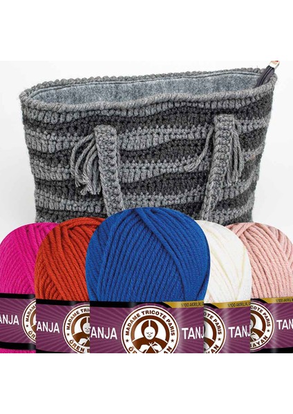 Tanja El Örgü İpliği 100 gr Renk 999 SİYAH modelleri