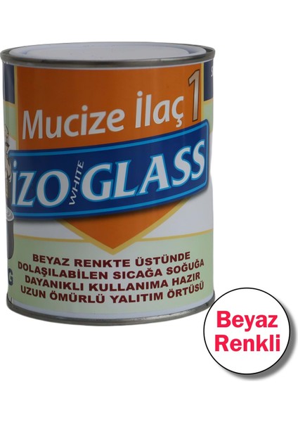 Izo White Glass Beyaz Mucize Ilaç Solvent Bazlı Dış Cephe Yalıtım Örtüsü 2.5 kg