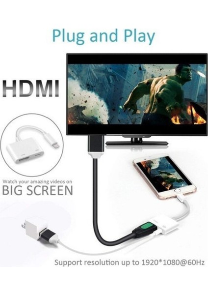 Apple iPhone iPad Lightning To 4K 1080P Hd HDMI Lightning Okuyucu Çevirici modelleri