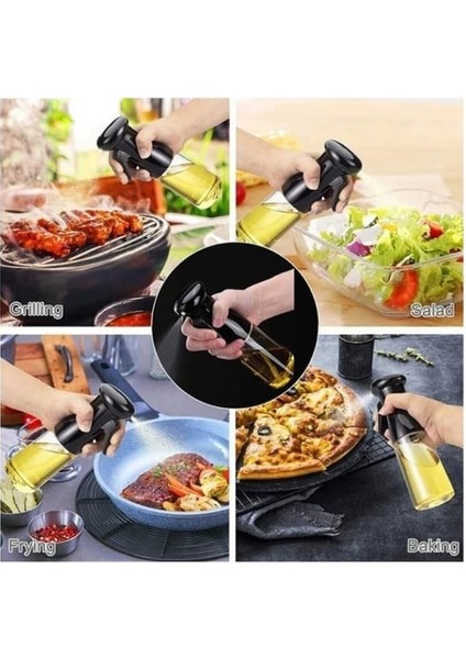 Siyah 1 Adet Beyaz Sprey, Airfryer Için Yağdanlık, Cam Şişe Zeytinyağı Sirkelik modelleri