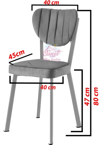 Esinti Metal Sandalye Renkli Ayak 4 Lü Set Cafe,restaurant,mutfak,salon,yemek Odası Sandalyesi fırsatları