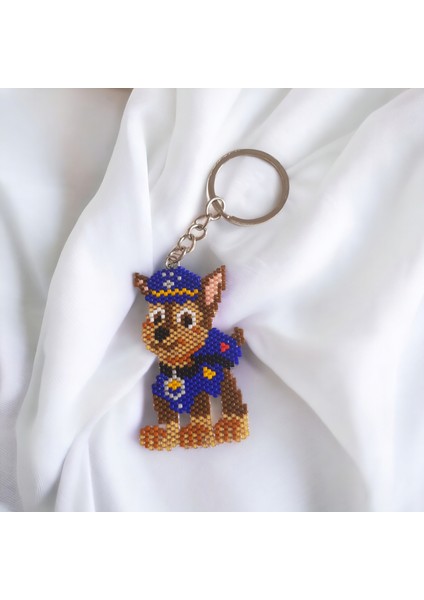 Miyuki Boncuk El Yapımı Paw Patrol Chase Anahtarlık/çanta Süsü