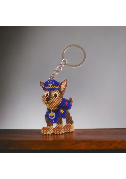 Miyuki Boncuk El Yapımı Paw Patrol Chase Anahtarlık/çanta Süsü