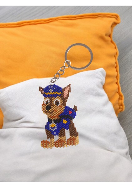 Miyuki Boncuk El Yapımı Paw Patrol Chase Anahtarlık/çanta Süsü