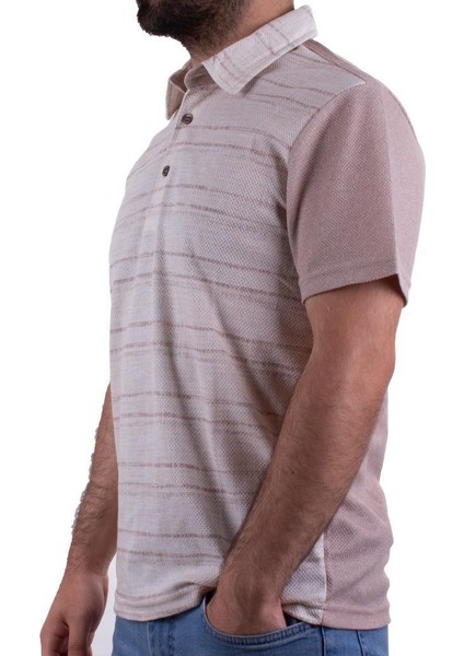 2281BB Bej Polo Yaka Erkek T-Shirt modelleri