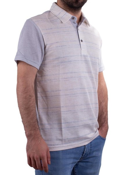 2281BB Gri Polo Yaka Erkek T-Shirt
