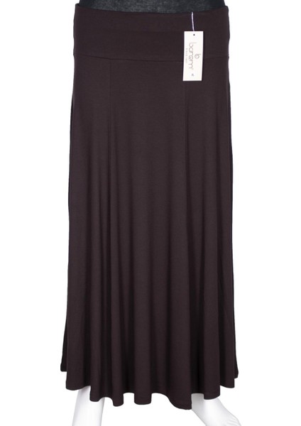 Kadın Lamia Korsajlı Parçalı Kahverengi Etek