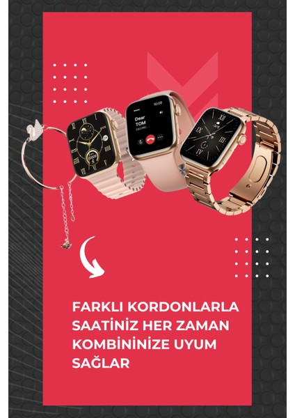 G9 Mini 3 Kordonlu Bileklik Hediyeli Kadın Akıllı Saat Arama Konuşma Siri Hediye Akıllı Saatler Watch 9 8 7