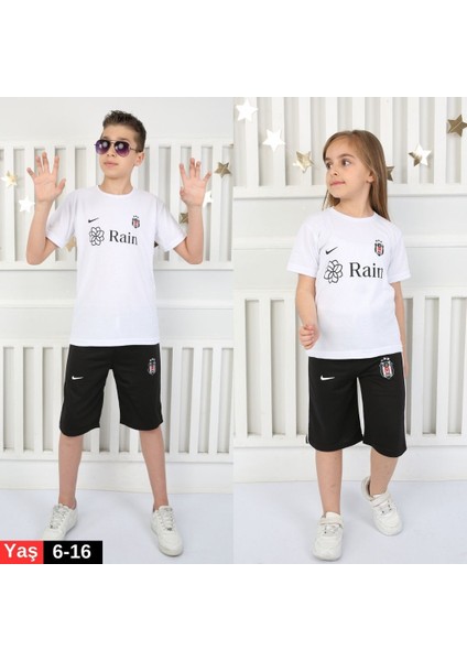 Mavi Boncuk Kids Taraftar Penye Forma Beyaz