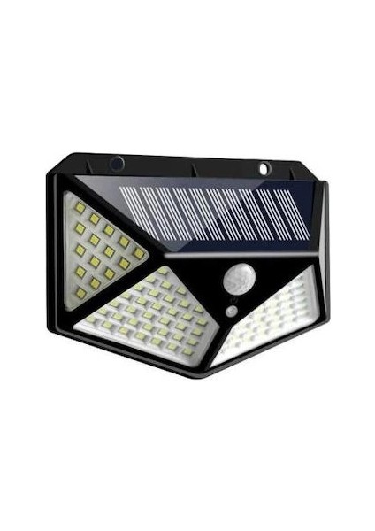 30 Watt 100 Ledli Sensörlü 6500K Beyaz Işık Solar Bahçe ve Duvar Aydınlatması