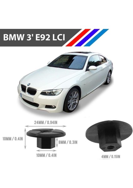 Bmw 3 E92 Tampon Davlumbaz Klipsi 51711958025 M1762-11 100 Adet fiyatları