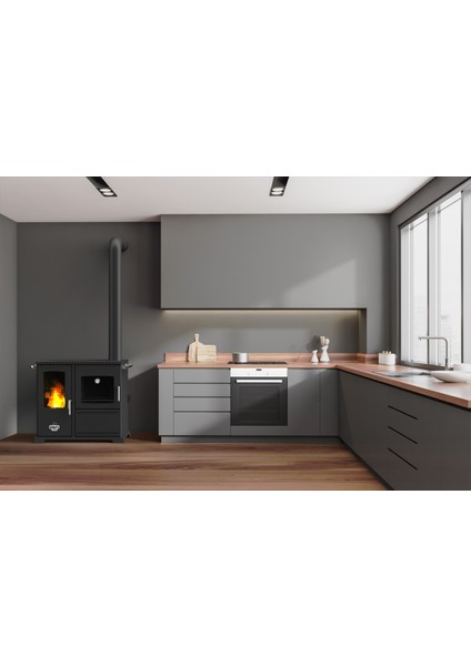 Saphire 10 Kw Kuzine / Manuel Pelet Ve Odun Sobası