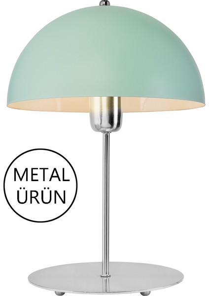 Ag Light Design Yeşil Metal Mantar Abajur Modern Yatak Odası Salon Masa ve Gece Lambası