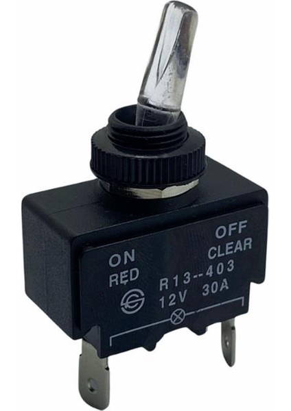 Çıt-Çıt Anahtar Turuncu Işıklı (4 Fiş) (12V 30 A) (On-Off)