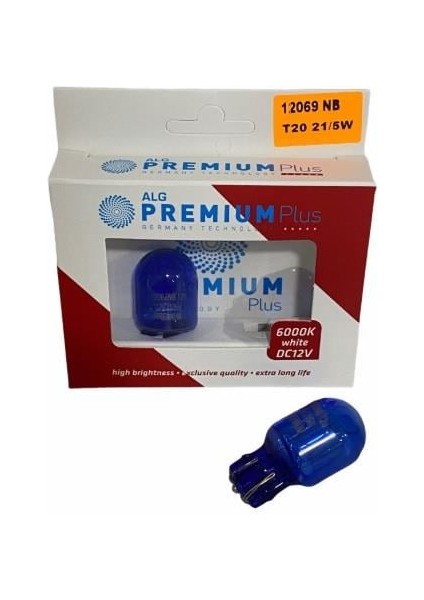 Premıum 12V 1016 Ampul Dipsiz T20 21/5W Beyaz 5000K (2 Ad)