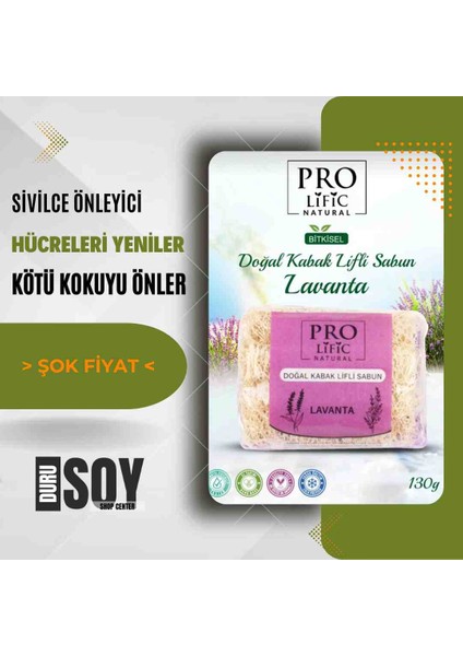 Lavanta Özlü Doğal Kabak Lifli Sabun