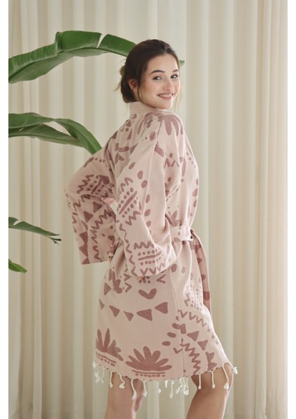 Softline Organik Pamuk Dokuma Tasarım Plaj Kıyafeti/kaftan /kimono /desing Caftan