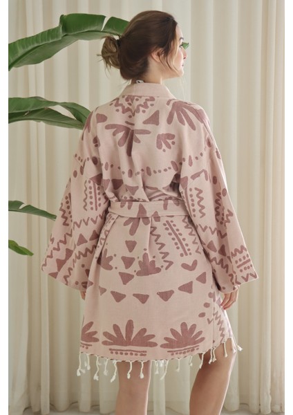 Softline Organik Pamuk Dokuma Tasarım Plaj Kıyafeti/kaftan /kimono /desing Caftan