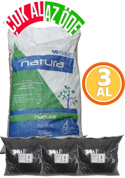 Leonardit Toprak Düzenleyici Echo Natura 3kg 3 'lü Paket