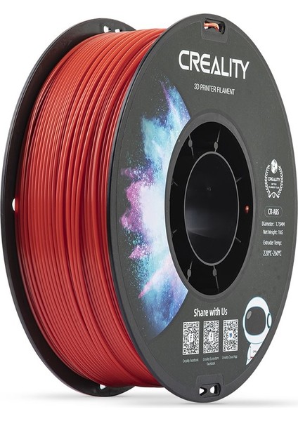 Cr-Abs Kırmızı Filament 1.75MM 1000GR