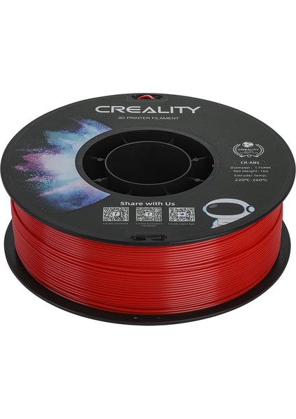 Cr-Abs Kırmızı Filament 1.75MM 1000GR